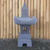 Product image 2 of the product “Japanese style Garden Lantern, made from Andesit Stone. Multipart. 60 cm Height, Roof is 30 cm width. ”